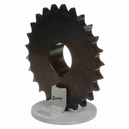 Browning Roller Chain Sprocket, 60 Chain Size, 1/2 to 1-3/4 in Bore Dia., 25 # of Teeth H60P25 KWY 3/8X3/16